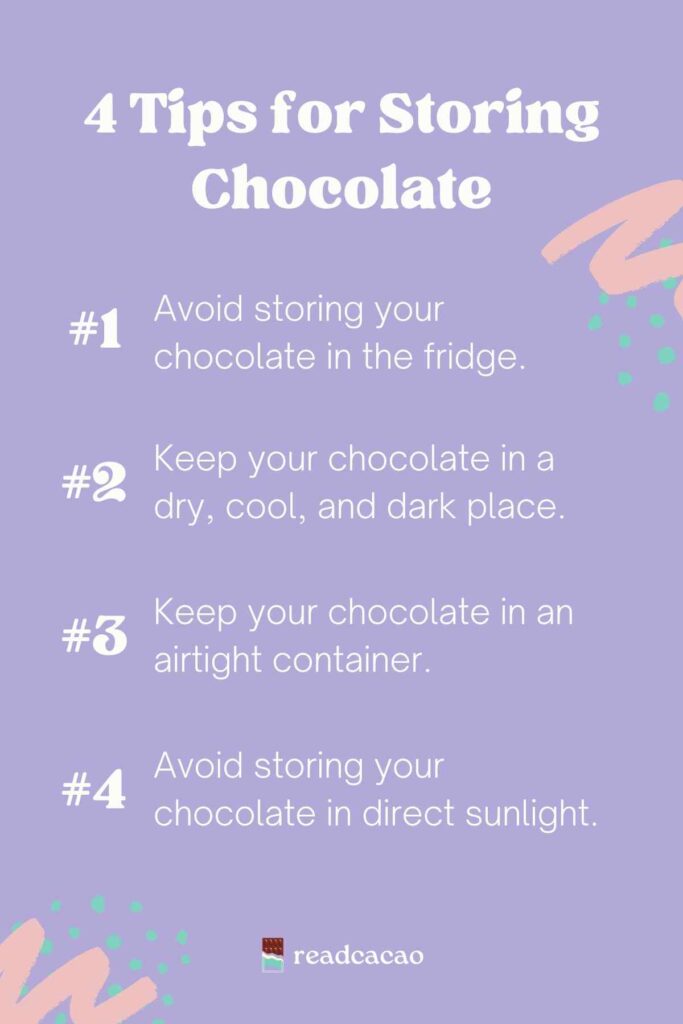 4 Tips on how to store chocolate