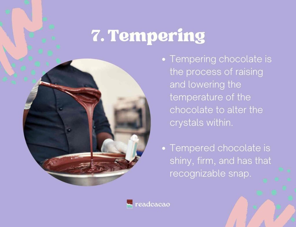 bean to bar process: tempering
